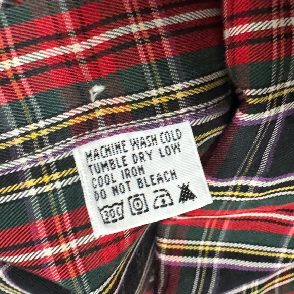 Hickey Freeman Men’s Plaid Button-Up Long Sleeve  Shirt Size Medium - Picture 5 of 6